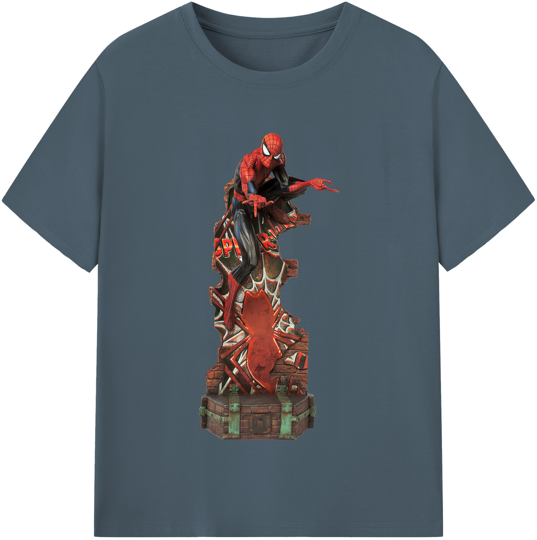 （画像用） Spider Man スパイダーマン 綿100％半袖Tシャツ（フロントプリント）
